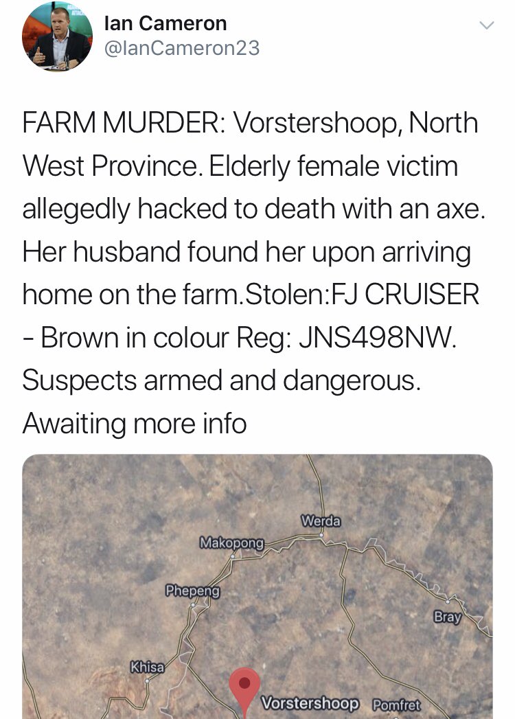 IanCameron23's tweet photo. 1/13🩸WARNING GRAPHIC🩸
This is a thread of a few photos myself or colleagues of mine took over the years at farm attack scenes, some from newspapers &amp; others reports or victims after the attack they survived. The aim is not to desensitise but rather to show the crisis is real. https://t.co/3P4s3Ad3m3