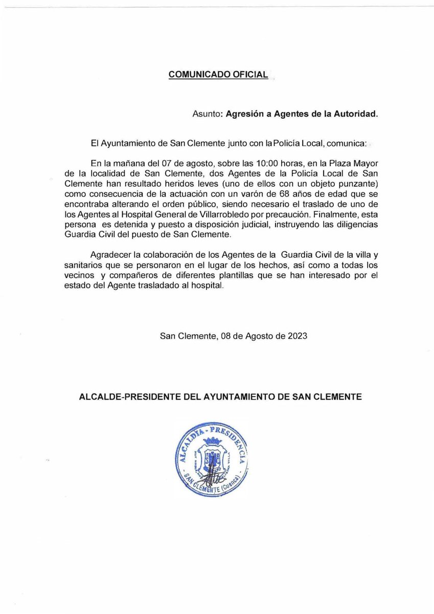 Ayuntamiento San Clemente tweet media