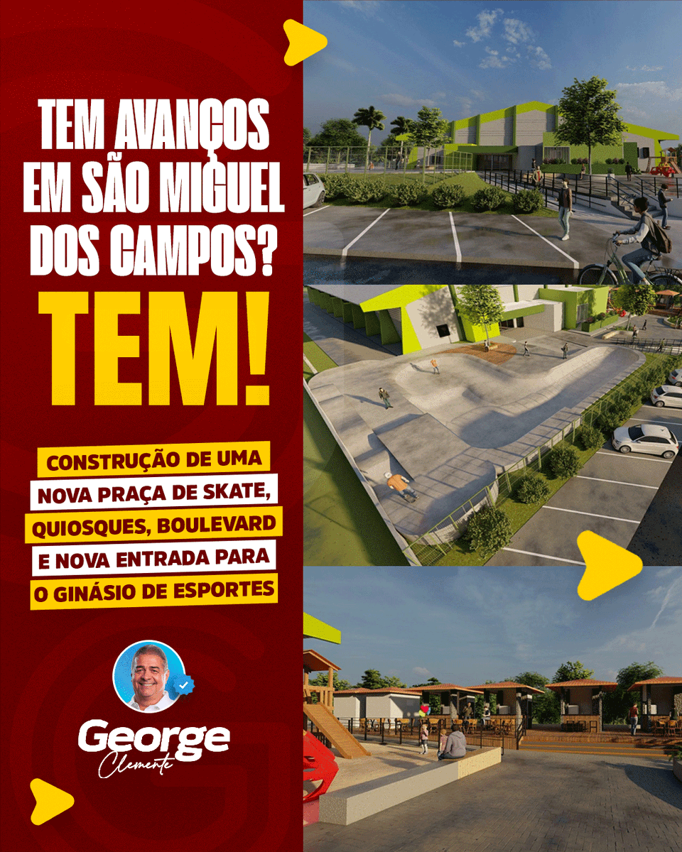 Georgeclementee's tweet photo. + Esporte! + Inclusão! + Mobilidade Urbana.

O Ginásio de Esportes José de Medeiros Apratto, o “Medeirão”, está sendo reformado e uma nova área será criada para todos.

O espaço ganhará praça de skate, quiosques, bouvelard e uma nova entrada. https://t.co/JYDg6cxLqx