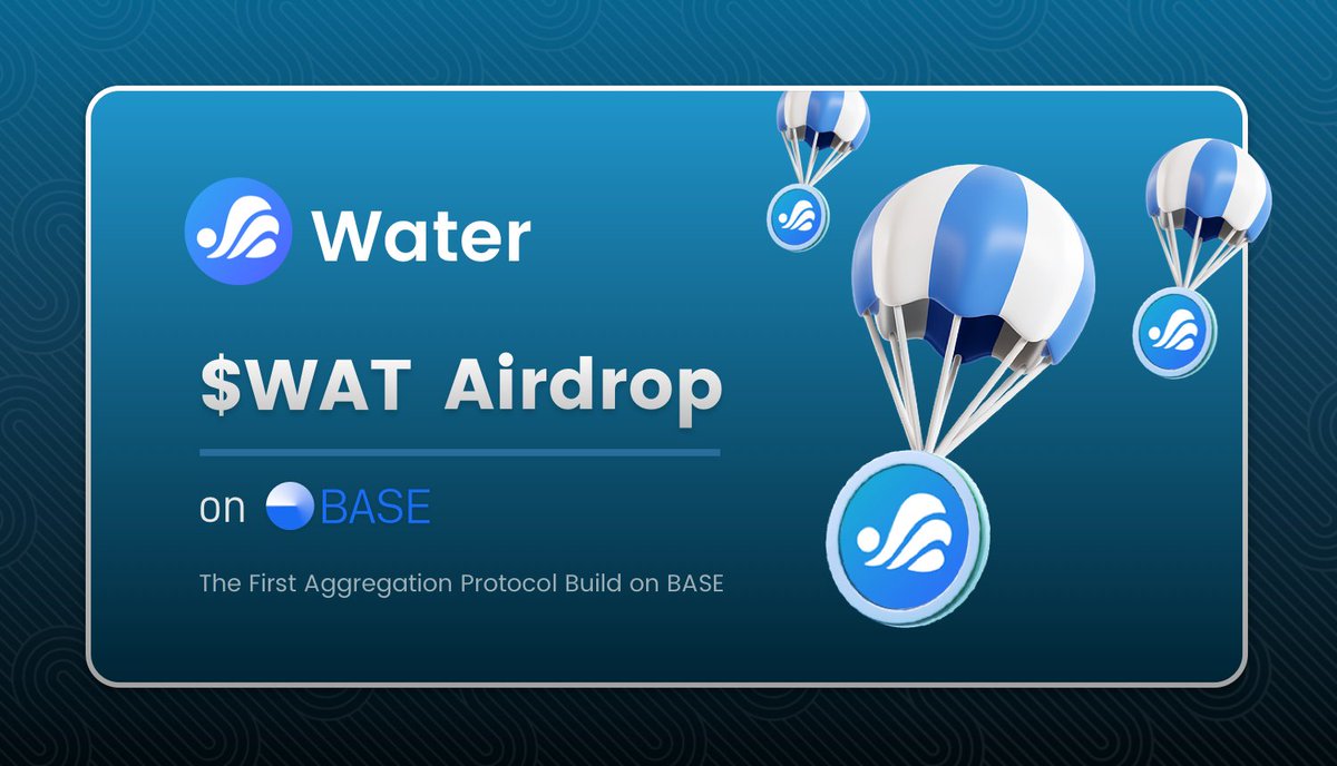 WaterAggregator's tweet image. 💦#Water will airdrop 10% $WAT token to users.

Participate in #airdrop: forms.gle/H39hLsLR381wVi…

#WaterAggregator #BaseAirdrop #Base #DEX #DeFi
