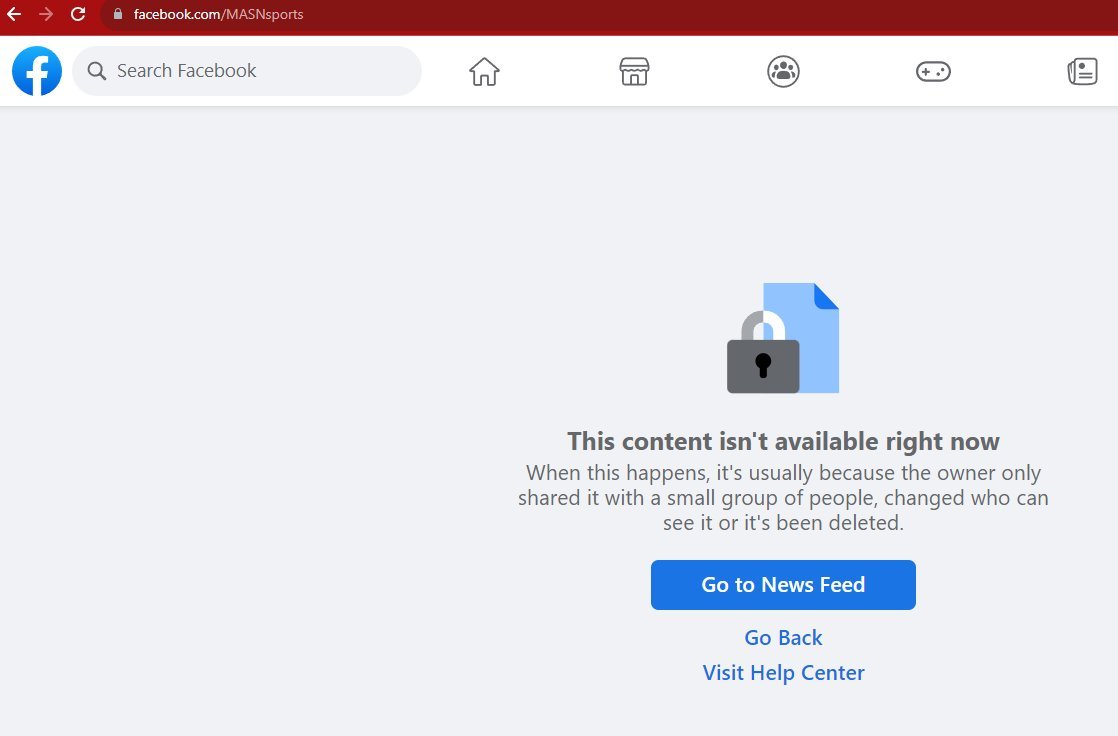 BillFromDaShore's tweet photo. How thin-skinned is John Angelos? The MASN Facebook page has been set to private and the email form on MASN's website is no longer available.  #Orioles | #FreeKevinBrown https://t.co/p5TgnEG6Ef
