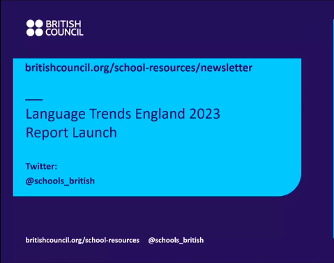 In case you missed the launch event, here is the video of our presentation of the Language Trends England 2023 research report and the subsequent discussion of what it means for language teaching in England: vimeo.com/852624016