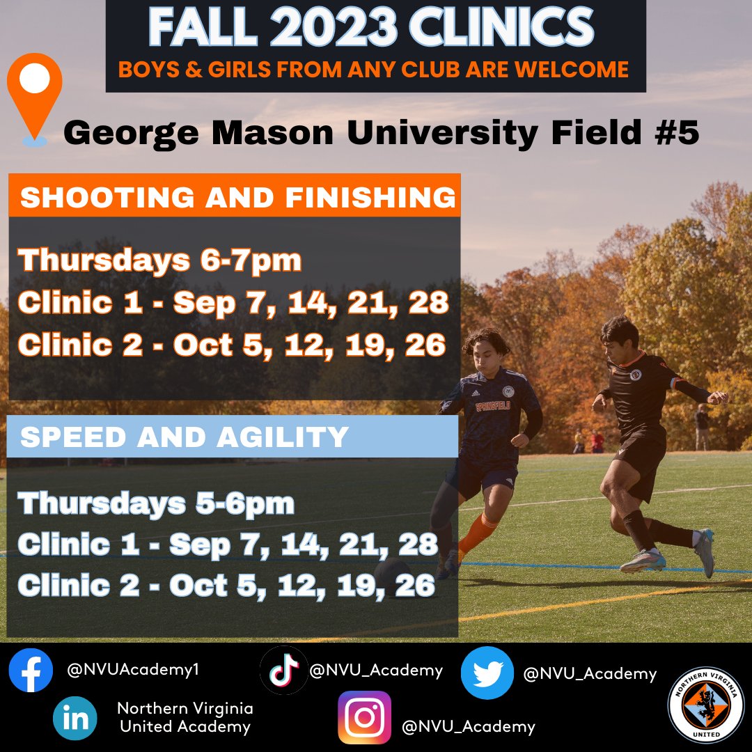 ⏳ Don't Miss Out on our Fall 2023 Clinics! 🍂 Level up your game and connect with like-minded players at our exhilarating camps. Secure your spot today and unlock the full potential of your skills! ➡️ bit.ly/44DBVUh  

#FallClinics #SkillEnhancement #JoinTheGame