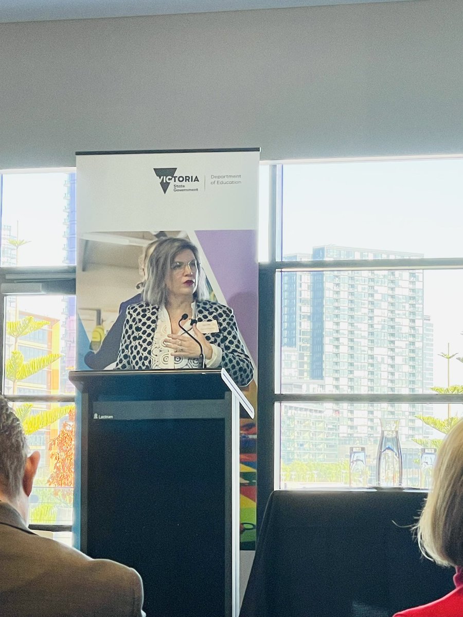 Dep. Sec. Kim Little at the State Education Forum today continuing the conversation around the  Best Start Best Life reforms and how we can all continue to champion and make the absolute best of these opportunities for children #ozearlyed