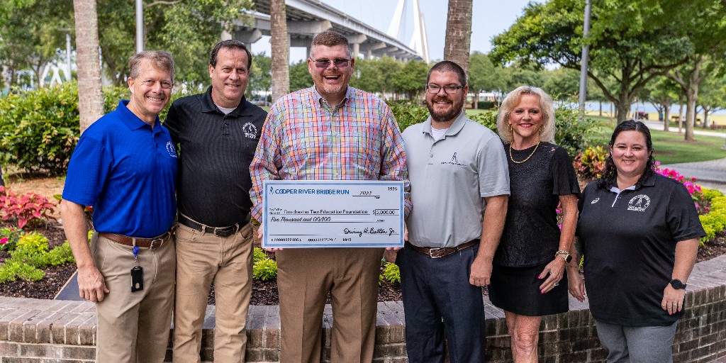 Congratulations to Mr. Ralph Hayes with Dorchester Two Education Foundation for being awarded one of our <a href="/CCFofSC/">Coastal Community Foundation</a> funds to kickstart “Cooper River Bridge Run Buddies”, a <a href="/TeamDDTwo/">Dorchester School District Two</a> program that will allow students and teachers across five schools to participate in the Bridge Run!