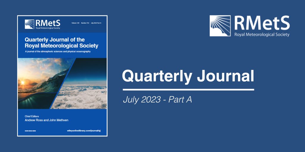 Issue 754 of the Quarterly Journal is now available at rmets.onlinelibrary.wiley.com/toc/1477870x/2…

Not an RMetS member yet? Join the Society for full access at rmets.org/membership

#RMetSJournals @AndrewRossLeeds @JohnMethven7