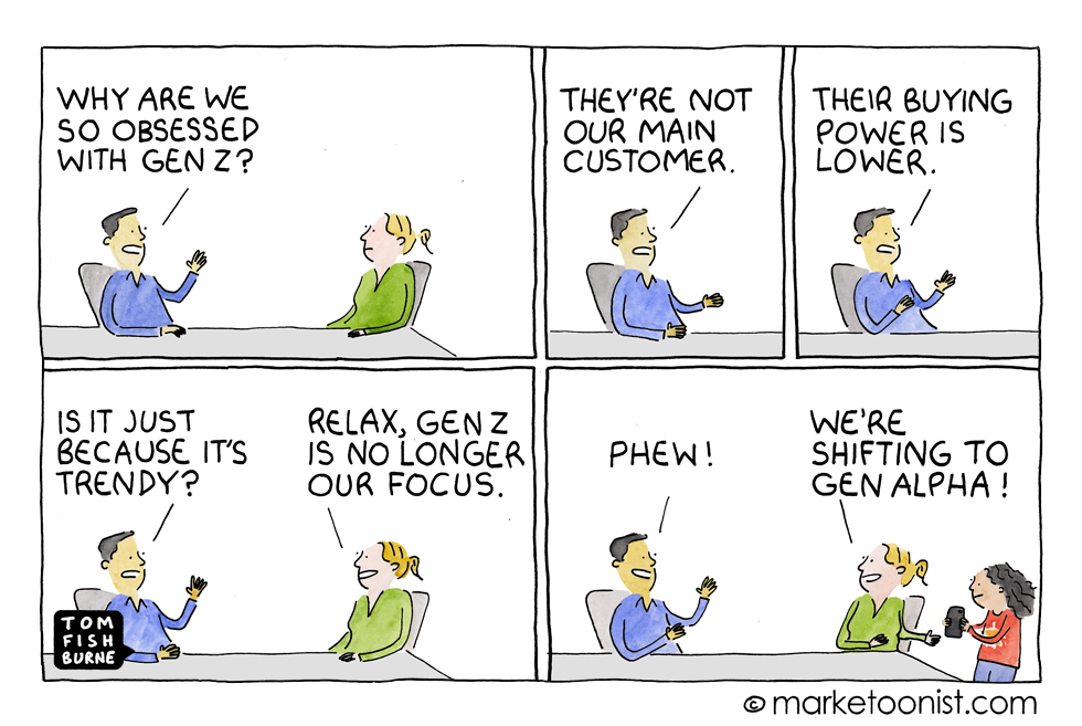 Time to shift targeting again! 

Check out the latest cartoon from the <a href="/marketoonist/">Tom Fishburne</a>