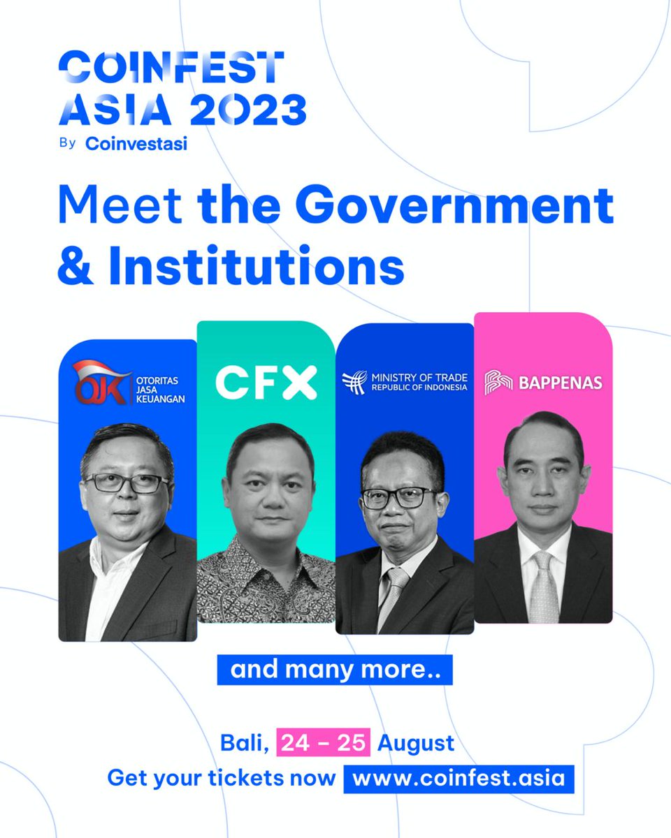 kamus_crypto's tweet photo. Yuk guys! Ketemu sama para regulator dan institusi yang nge-bentuk industri kripto di Indonesia! 🔥

Gunakan kode promo "KAMUS10" dan dapatkan diskon 10% untuk pembelian tiket kalian di 🎟️ https://t.co/Qa4r28uhQx. https://t.co/RhCNko11RD