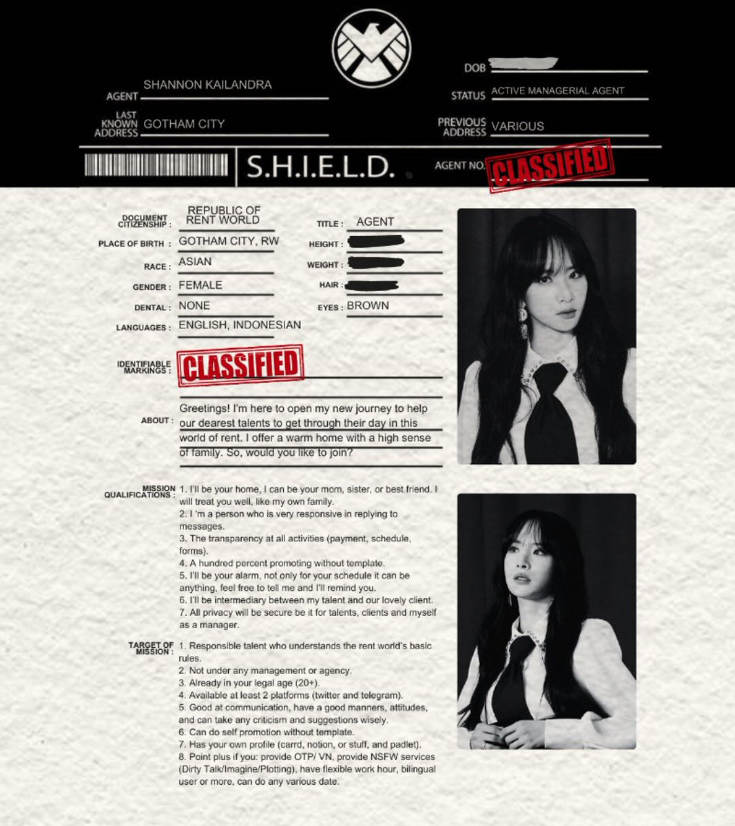 Midnightail's tweet photo. A retweet will be very much appreciated. 

I, Shannon Kailandra gladly to announce the opening of 𝐇𝐨𝐮𝐬𝐞 𝐎𝐟 𝐌𝐞𝐦𝐨𝐫𝐢𝐞𝐬. If there is a Talent out there who wants to reside under my auspices, just please come forth and I’ll be very happy to have a discussion with you. https://t.co/RT3KwfyyNO