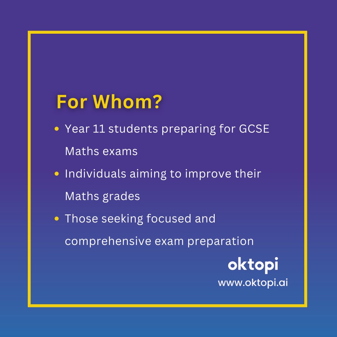 oktopi_ai's tweet image. Conquer GCSE Maths with Confidence! 📐🚀 Join Thursika&apos;s year 11 course for a comprehensive journey to reinforce theory, ace problem-solving, and achieve your dream grade. Sign up at: oktopi.ac-page.com/explore-new-gr… #GCSEMath #MathSuccess #EnrollNow