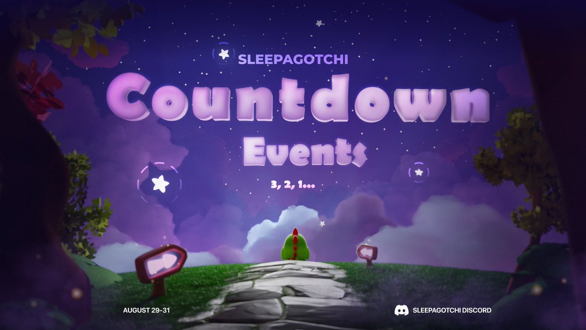 Save the date‼️

We will be hosting some countdown events on August 29-31 to prepare for the launch of Sleepagotchi 2.0! 

Discord link in bio ✨