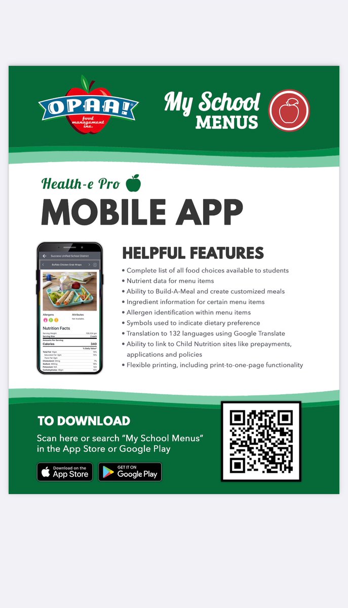 CPSIndians's tweet photo. 🥗🍔Check out and download the mobile app to get your menus for school breakfast and lunches.🥗🍔

#cps #ComancheIndians #WeAreOne #comancheok https://t.co/6MBUILcciY