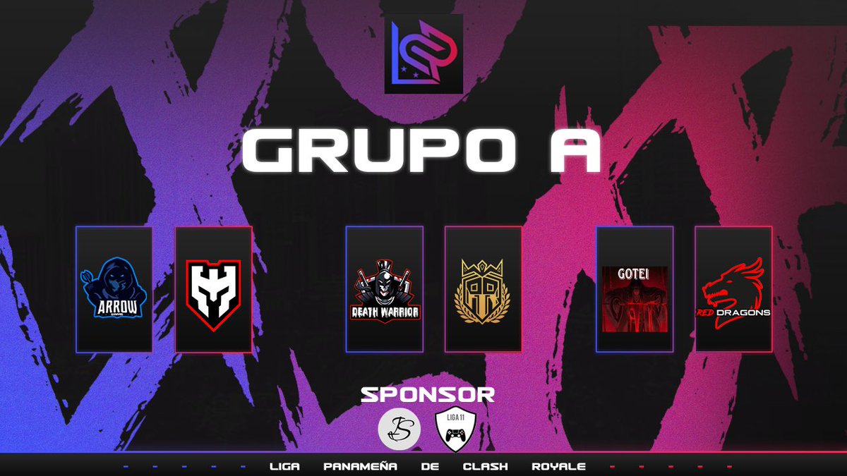 🇵🇦| Grupo A 

Así quedó el grupo A luego del sorteo
¿Quienes serán los 2 favoritos a pasar a play off? 😮‍💨
🇺🇸| #ArrowGaming
🇵🇪| <a href="/WarriorsSquadGG/">Warriors Squad #WS</a> 
🇵🇪| <a href="/DeathWarriorCR/">©®Death Warrior</a> 
🇵🇪| <a href="/AlianzaRealCR/">ALIANZA REAL 🔱</a> 
🌐| <a href="/1gotei3/">gotei</a> 
🇵🇪| <a href="/ReDragons01/">Red Dragons</a> 

#ClashRoyale 
#Panamagaming
