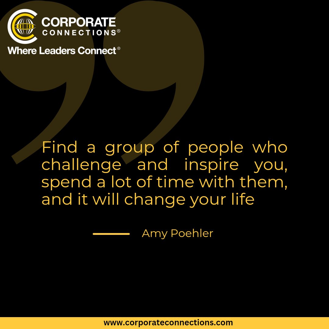 Surround yourself with the ones who elevate your soul, challenge your mind, and inspire your heart. Life-changing moments guaranteed! 

#InspiringConnections #LifeChangingExperiences #CorporateConnectionsHyderabad #CCHyderabad #MotivationalQuote