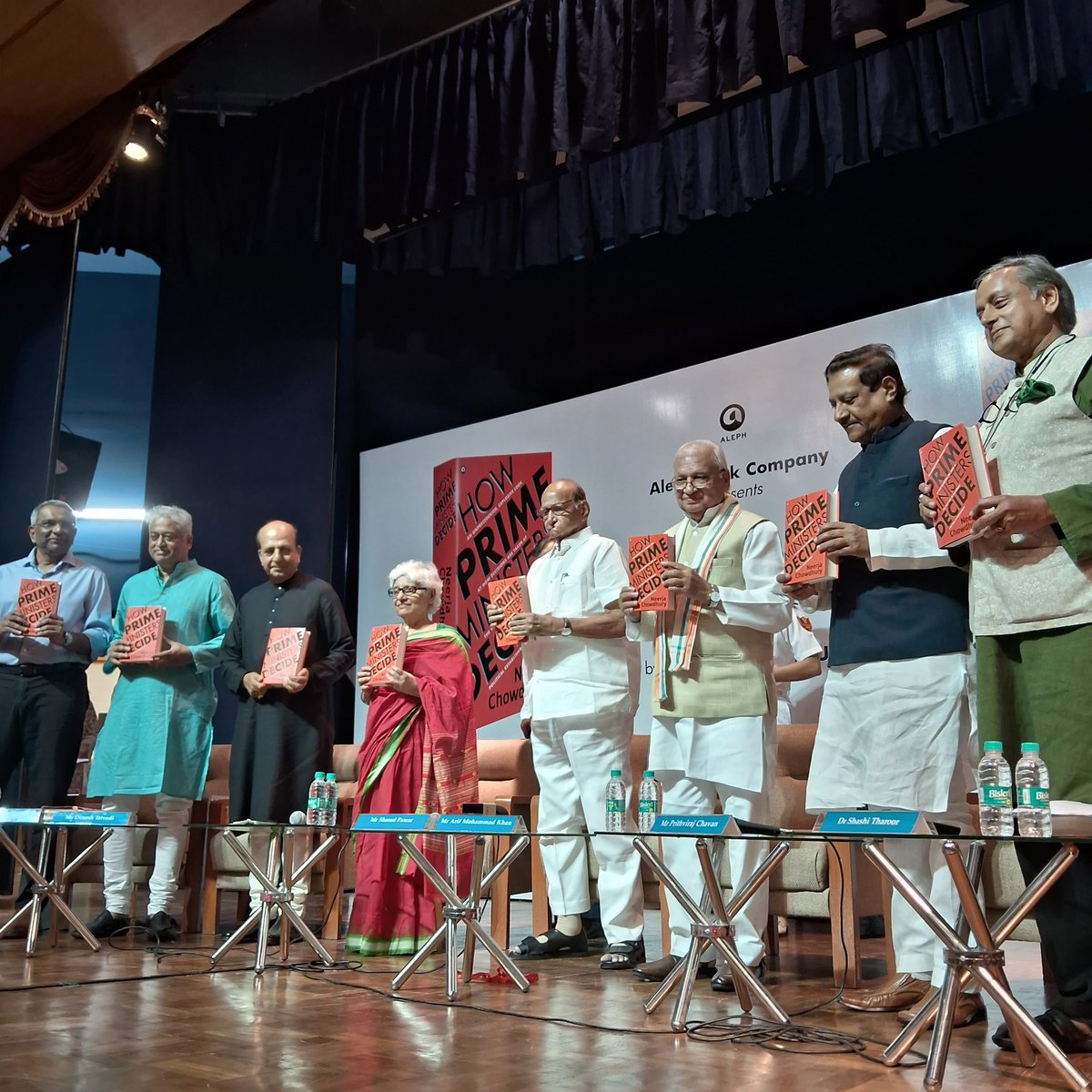 Aleph Book Company (@alephbookco) on Twitter photo #BookLaunch #HowPrimeMinistersDecide
<a href="/neerjachowdhury/">NEERJA CHOWDHURY</a> <a href="/PawarSpeaks/">Sharad Pawar</a> <a href="/ShashiTharoor/">Shashi Tharoor</a> <a href="/sardesairajdeep/">Rajdeep Sardesai</a> <a href="/prithvrj/">Prithviraj Chavan</a> #BookLaunch #HowPrimeMinistersDecide
<a href="/neerjachowdhury/">NEERJA CHOWDHURY</a> <a href="/PawarSpeaks/">Sharad Pawar</a> <a href="/ShashiTharoor/">Shashi Tharoor</a> <a href="/sardesairajdeep/">Rajdeep Sardesai</a> <a href="/prithvrj/">Prithviraj Chavan</a>