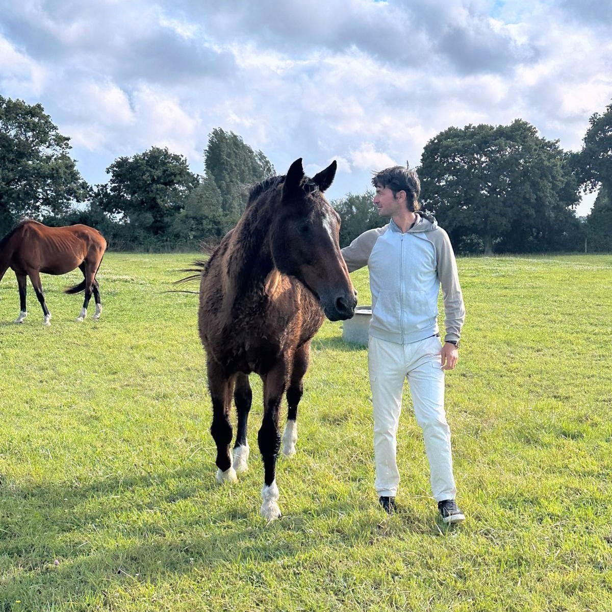 Nino des Buissonnets (22yo), who today celebrates the 11th anniversary of his Olympic gold medal in London. Here he is in the vast fields of Normandy with Steve, his eyes as lively as ever, and as handsome as ever 😍 #FlyingNino