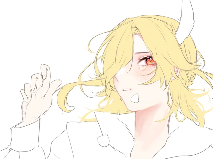 一生描きかけの2人で草。笑ってないで描け。はい