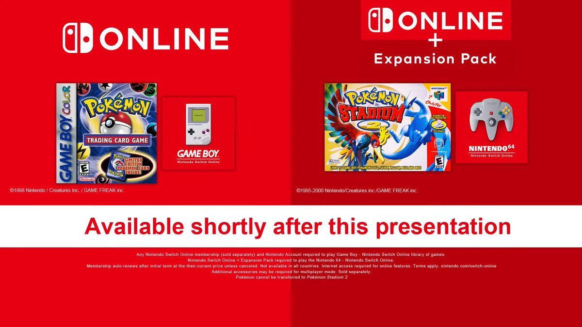 Wario64's tweet photo. Pokemon Trading Card Game, Pokemon Stadium 2 coming to Switch Online today https://t.co/IhNgzdACnP