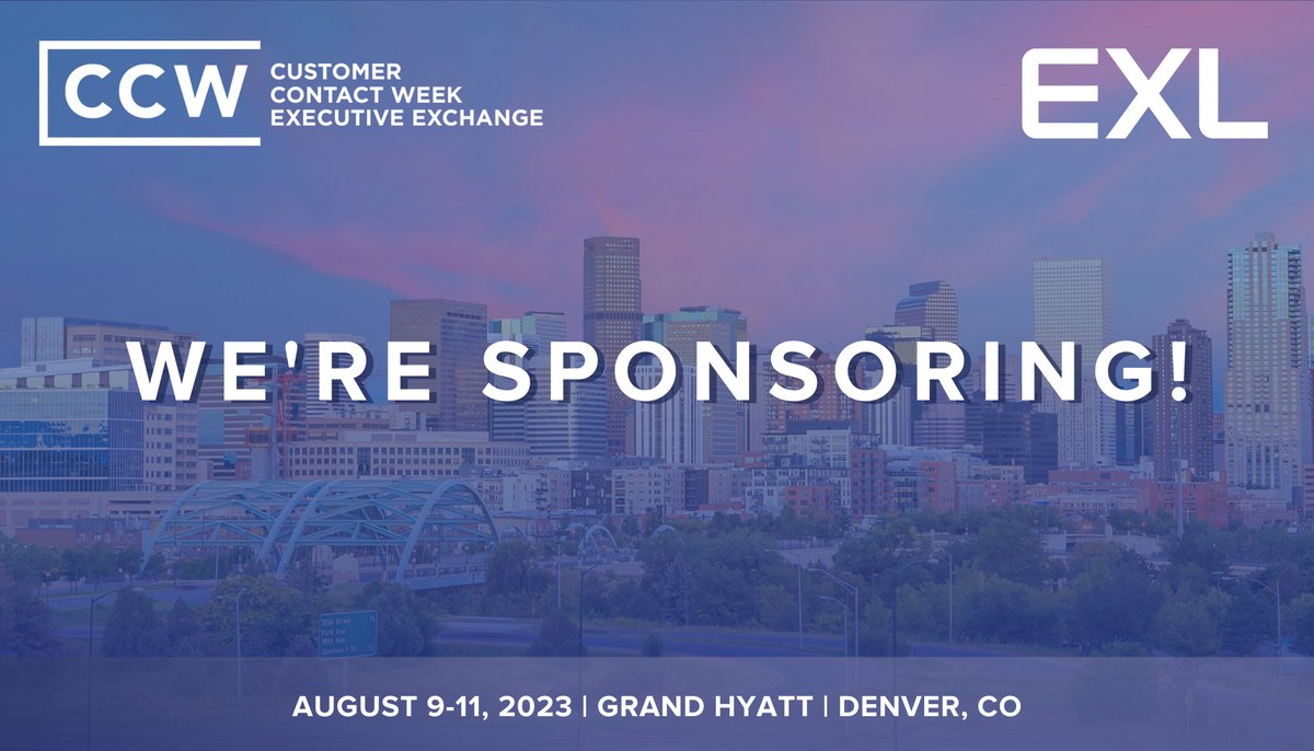 Come see us August 9-11 in Denver, CO at CCW Executive Exchange for a unique opportunity to gain insight on emerging #CX technologies. Learn more: bit.ly/3qpVxwT 
#CCWExchange #CustomerContactWeek