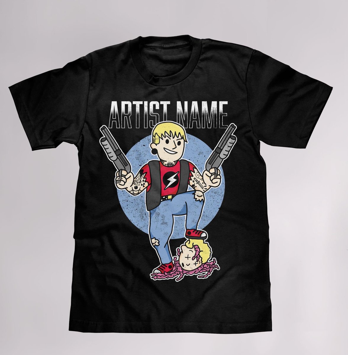 Learddesign's tweet image. For the Fallout series nerds 😉. Here is a new one a done a good while back but decided to give it a face life. Send me a message if your interested in this design! #merchdesign #bandmerch #premadedesign #metalband #shirtdesign #premade #artwork #gamer #fallout #doom