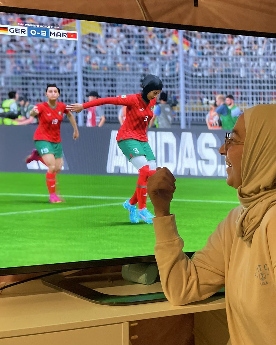 EA Sports release update adding a hijab for Morocco’s Nouhaila Benzina in FIFA 23.

The first player to wear a hijab at the Women's World Cup leaves a lasting legacy at the tournament, and on football’s biggest gaming franchise.

Photos via <a href="/SHEscoresbanger/">SHE scores bangers</a>