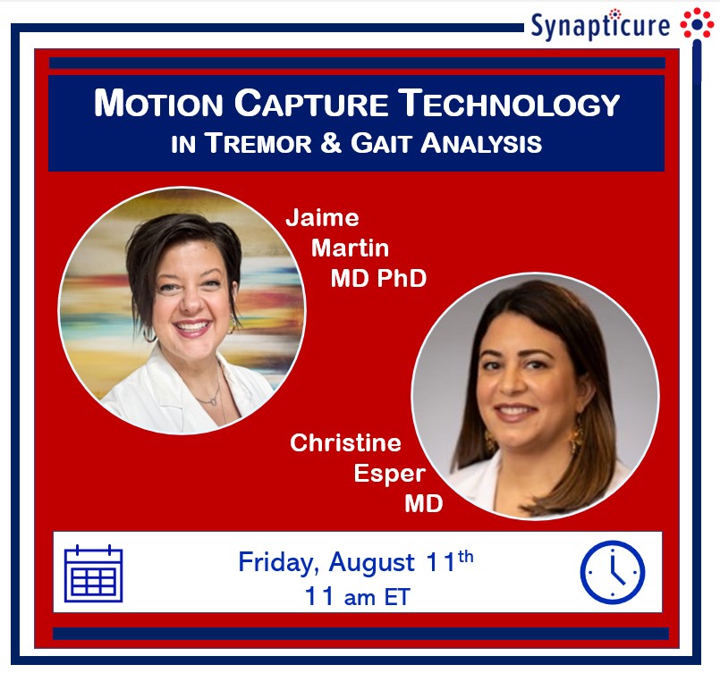 synapticure's tweet photo. Know anyone with #Parkinsons?
Join @DrJaimeMartin on Friday the 11th at 11 am ET to talk with Dr. Christine Esper about Motion Capture Technology &amp; how its used in tremor &amp; gait analysis.

⬇️ Zoom Registration:
https://t.co/ruhl0l9AZ3

#parkinsonsdisease #EndPD #PDawareness https://t.co/rKEYGkb7nE