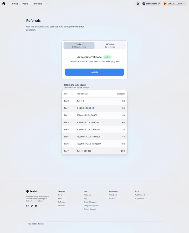 ZenlinkE's tweet photo. 3/ The Referral Program también está disponible en Moonbeam y es una excelente manera de obtener descuentos en tarifas y obtener reembolsos en el comercio de Mega Aggregator, ¡así que siéntase libre de participar!

👉https://t.co/kmKvhpxtSa https://t.co/Ql6tEw1S1T
