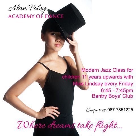 FoleyDance's tweet photo. Ballet, modern and jazz classes for children from 4 years of age every Friday in the Boys’ Club, Bantry. Starting back on Friday 8th September. Text us on the WhatsApp school number 087-7851225 to book a place for your child. https://t.co/V9k4h1J2zO