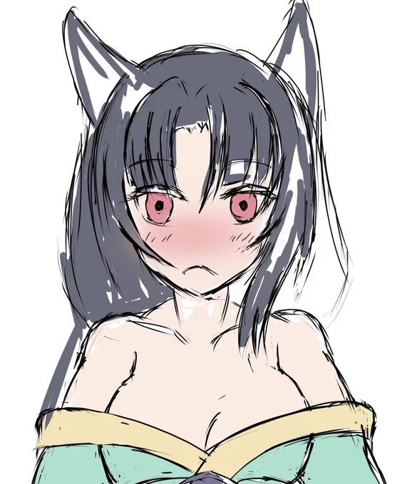アズレンの夕張さんラフー 