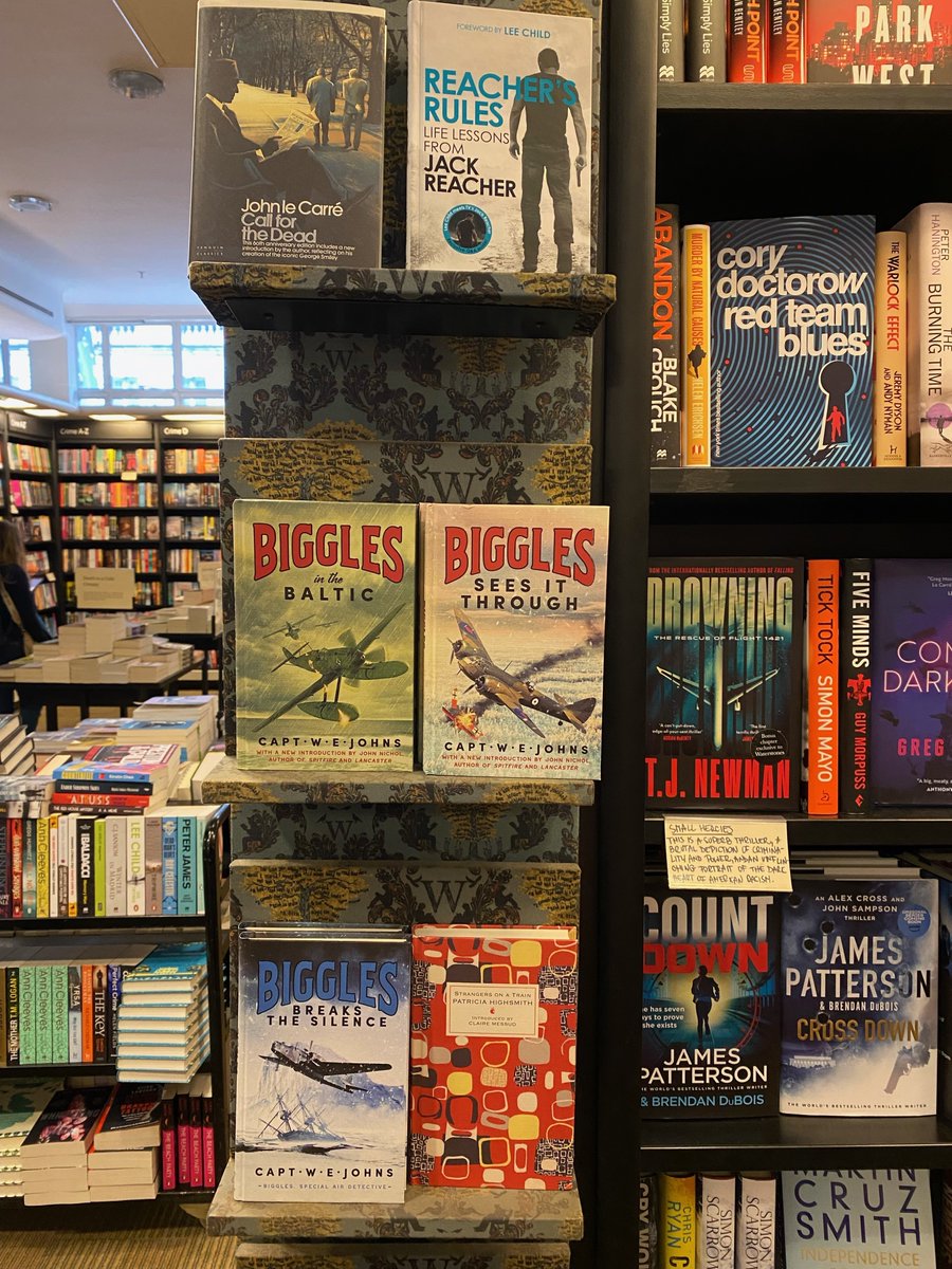 CBGHeritage's tweet photo. Biggles is in good company @WaterstonesPicc https://t.co/aM2dQz2q6p