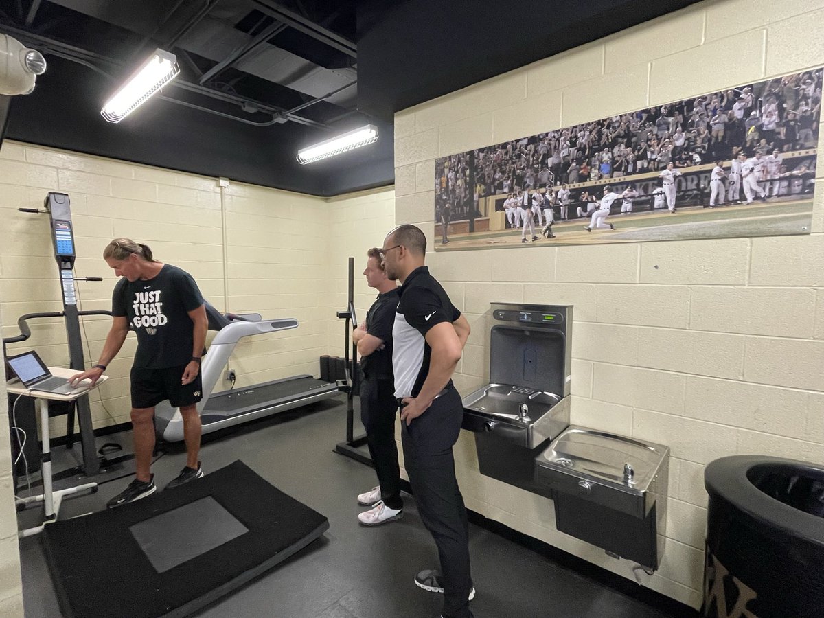 Enjoyed visiting <a href="/WakePitchingLab/">Wake Forest Pitching Lab</a> with our Sports PT Residents, <a href="/RGW_fisio/">Ryan G. Wilkins</a> and Michael Crinion! Thank you <a href="/DrGSBullock/">Garrett Bullock PT, DPT, DPhil</a>, Dr. Kristen Nicholson, and Coach Mark Seaver. ,