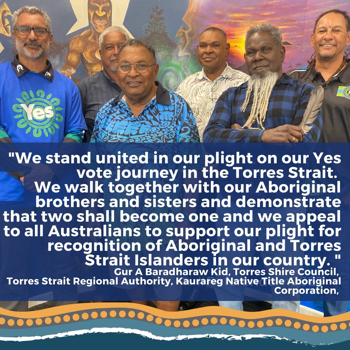 A powerful alliance of Torres Strait Island leaders has formed in the wake of a robust community forum where local influential Elders pleaded  'to get on with it' &amp; make Recognition through Voice happen.  The group has appealed to Australians to 'walk with us'. #Yes23 #VoteYes