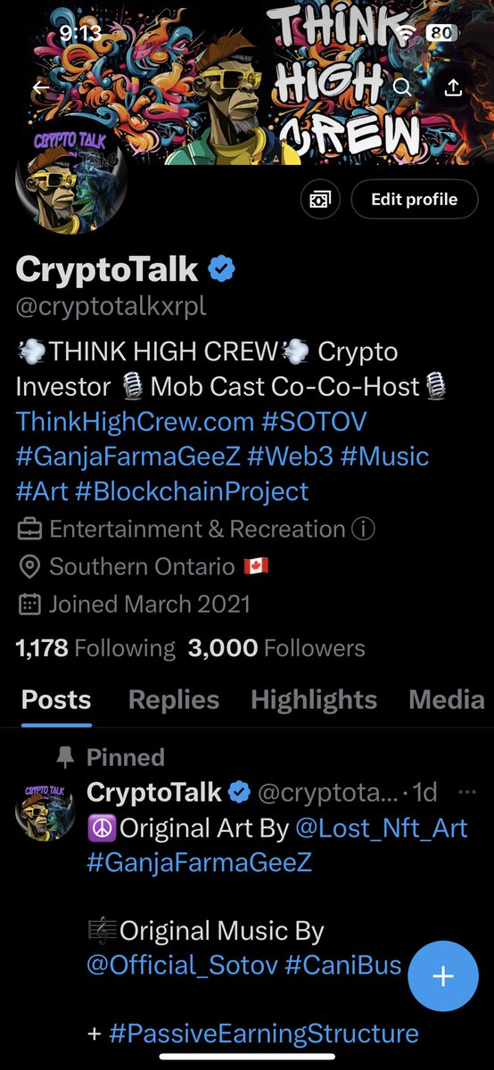 CanuckChuckEh's tweet image. Thank you sooo much for 3k followers!!!
I’m honoured❤️
Much love and respect to everyone who follows &amp;amp; shows support!!! 🙏

#ThinkHighCrew🔥💨💨💨