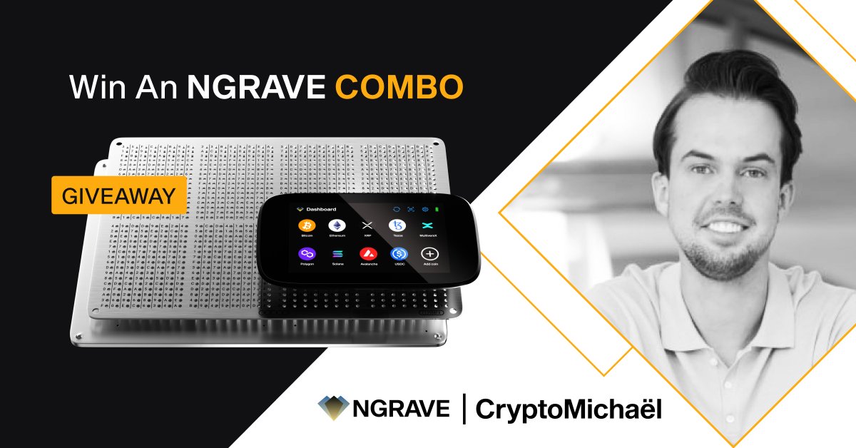 🚀 NGRAVE GIVEAWAY with <a href="/CryptoMichNL/">Michaël van de Poppe</a> 🚀

Good investors know that a secure portfolio is set to last long.

If you trade like Crypto Michaël, #TheColdestWallet is your tool to secure positive returns 💎

Participate to win it! 👉 gleam.io/P5GpN/ngrave-x…

Ends: 11 Aug., 17h CEST