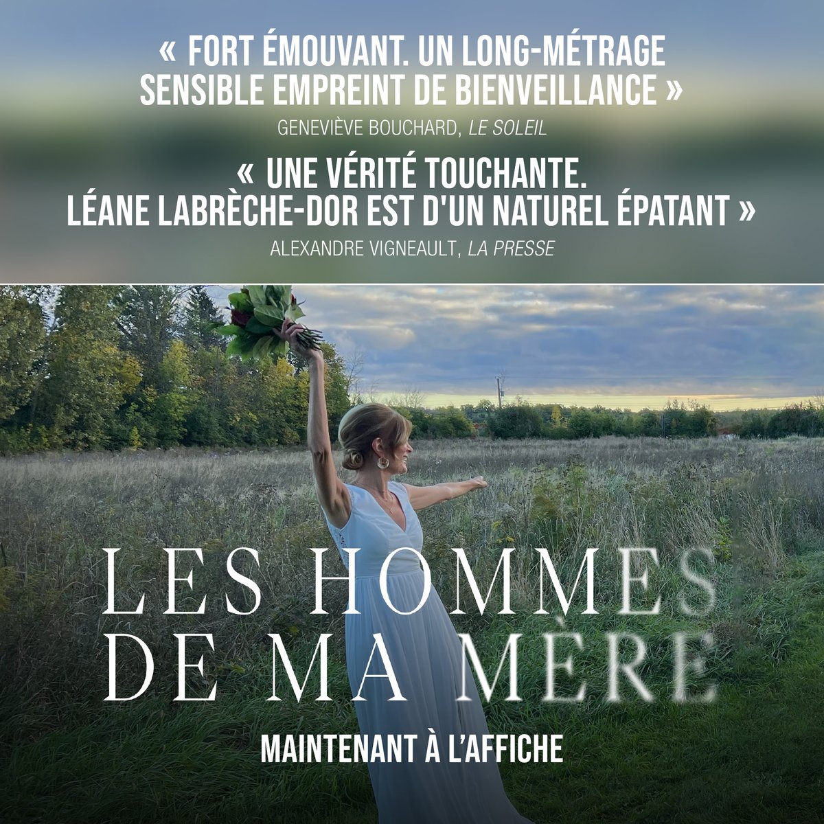 ImminaFilms's tweet photo. Les critiques s’entendent pour dire que #leshommesdemamère est un film qui vaut le détour et qui risque de vous faire verser quelques larmes!

📍 Maintenant à l'affiche dans plus de 50 salles à travers le Québec.

/ @AVigneault / @isahontebeyrie / @MlleEvy https://t.co/7vxSgVoVtP