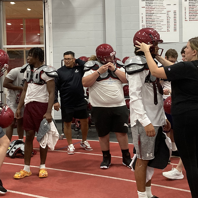 Muhl_Sports's tweet photo. #Muhlenberg football is back on campus! The Mules reported for preseason camp today. First game just 24 days away!

#CentConf #d3fb @DigInMules #CCfb https://t.co/omzNecDbJA