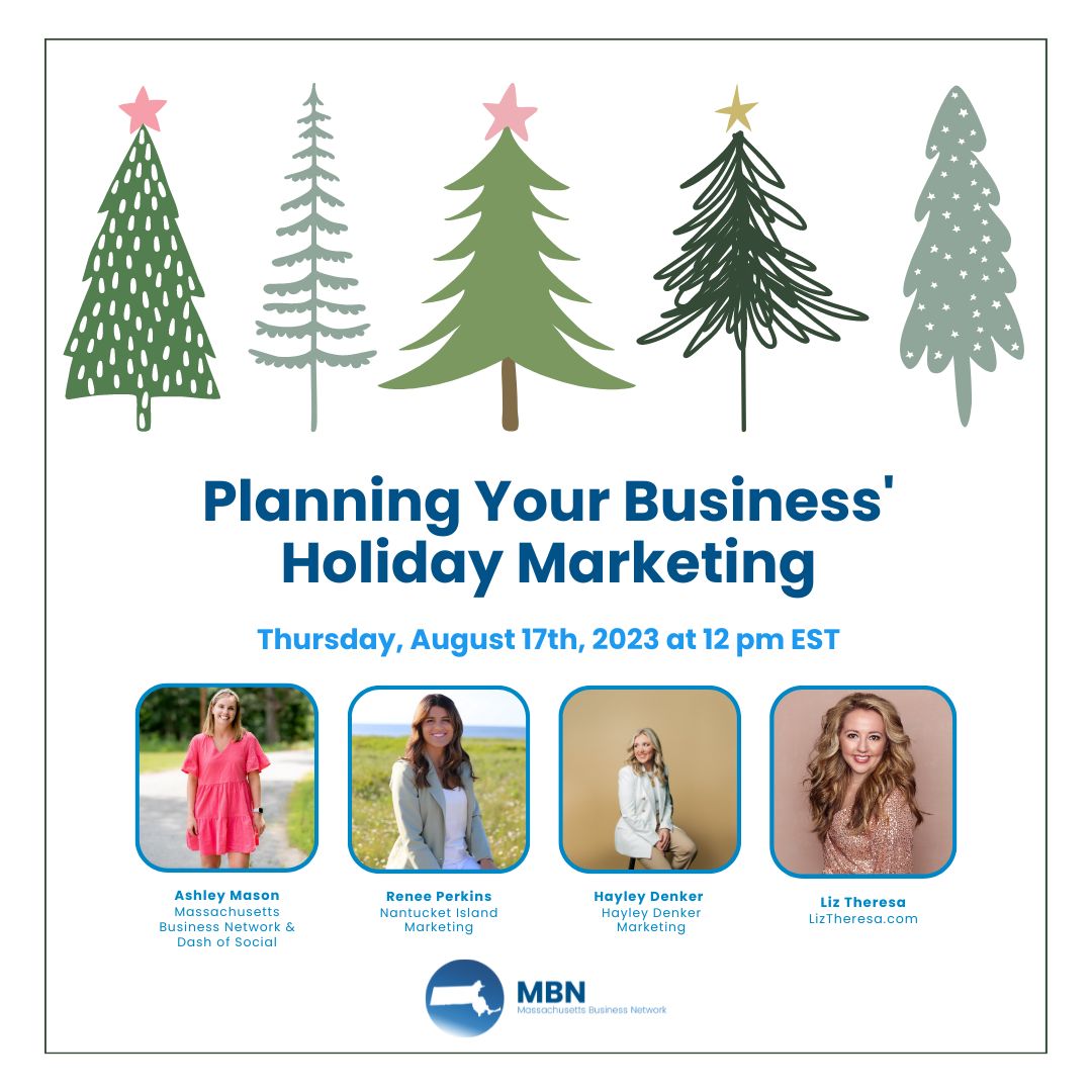 mabiznetwork's tweet photo. We're a little over one week away from Massachusetts Business Network's next virtual Lunch  &amp; Learn: Planning Your Business' Holiday Marketing!

You won't want to miss this one! Register now 📲 https://t.co/eFgh6gDYeI https://t.co/koiaO8QlnZ