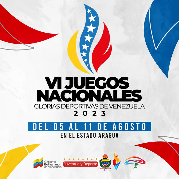 ✨¡Vuelven los Juegos Nacionales Glorias Deportivas de Venezuela 2023! A partir del al #11Ago el Edo. #Aragua albergará la VI edición de esta cita deportiva; donde participarán delegaciones de todo el país. 💛💙❤️ #VozDeVenezuelaEnBrasil