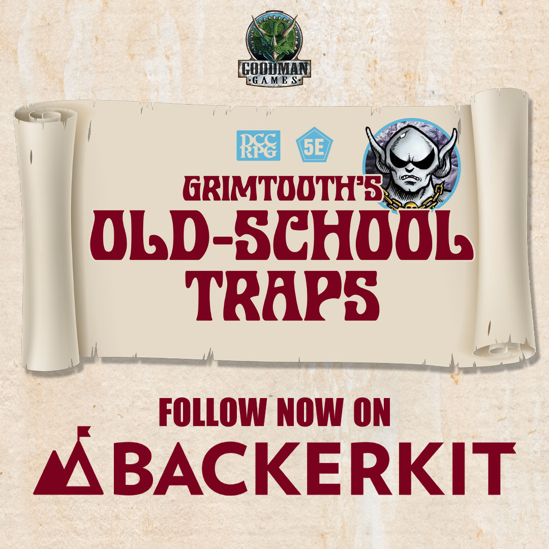 GoodmanGames's tweet photo. Announcing Grimtooth’s Old-School Traps for 5E and DCC! 

https://t.co/QNRMdzvJL0 https://t.co/lfvLi7ZUgm