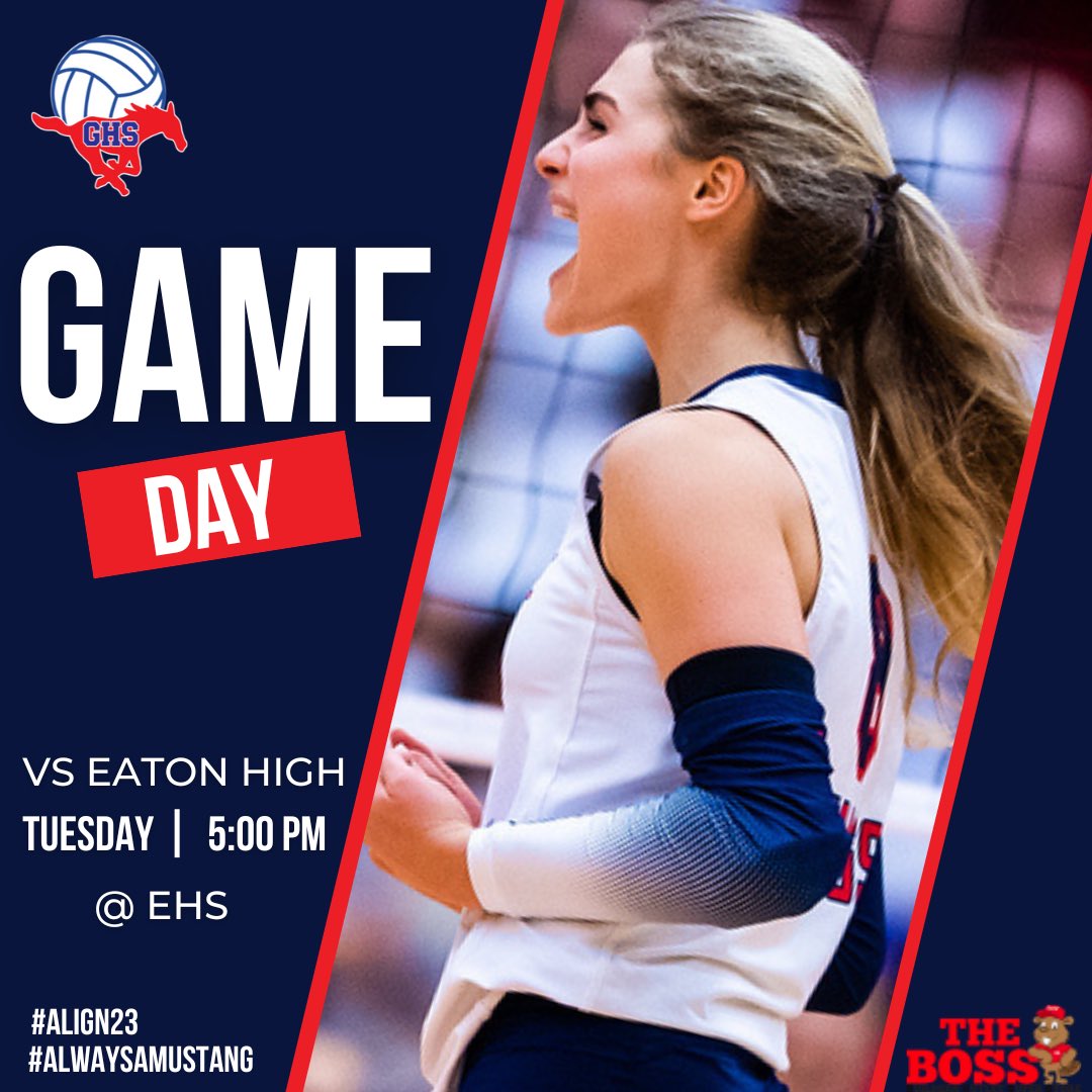 VBGrapevine's tweet photo. 2023 OPENER! See you there Mustang Nation! 

BIG THANKS to our sponsor THE BOSS! Thanks for making this season possible! 

❤️🐴🏐 #ALIGN23 #alwaysamustang 
@GCISD_Athletics @AlexFingers7 https://t.co/7YcKxjQRKl