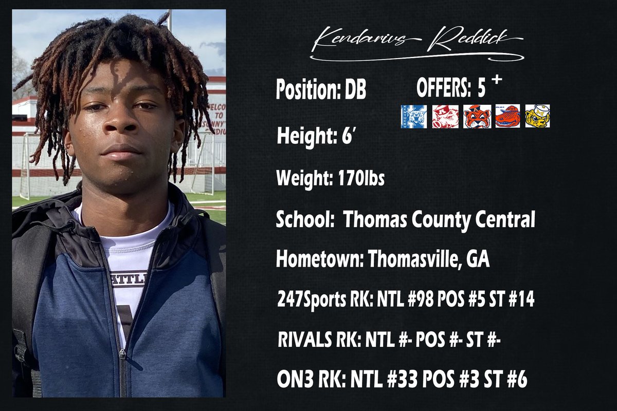 Prospect: @DeeReddick8 The Thomas County Central prospect is a top 100 recruit in the class of 2025. The Thomasville, Georgia product is a physical and athletic safety, who can play multiple positions in the back end of a defense. He comes down hill fast and quick and drives…