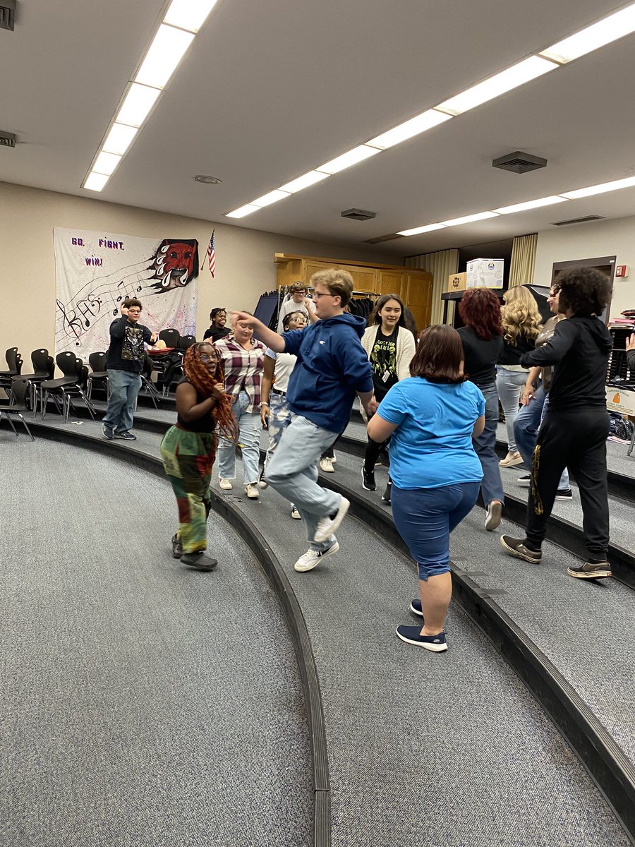 Musical theater class in full swing.