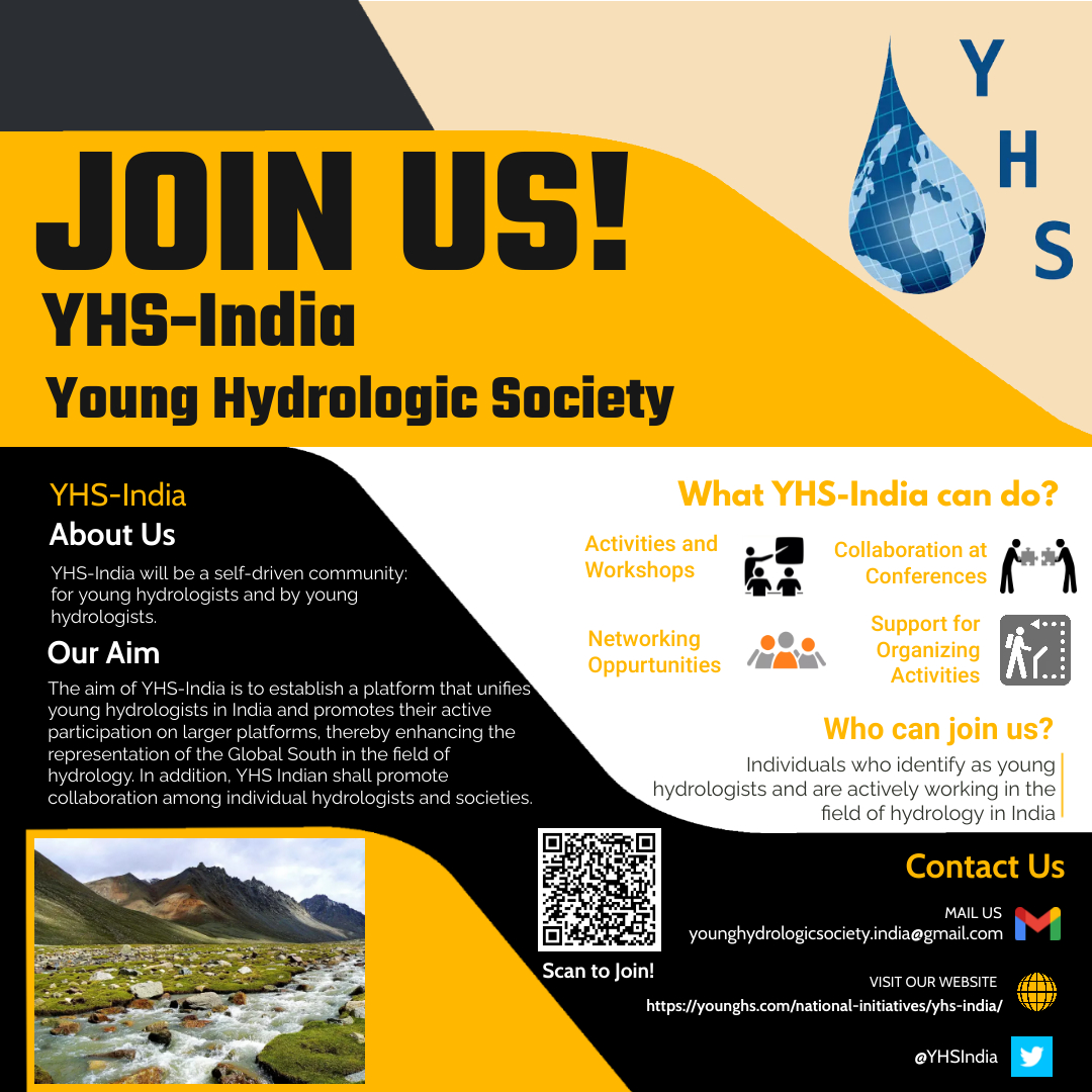 Are you a hydrologist based in India? 
Are you looking to expand your network?

JOIN YHS-INDIA TODAY!