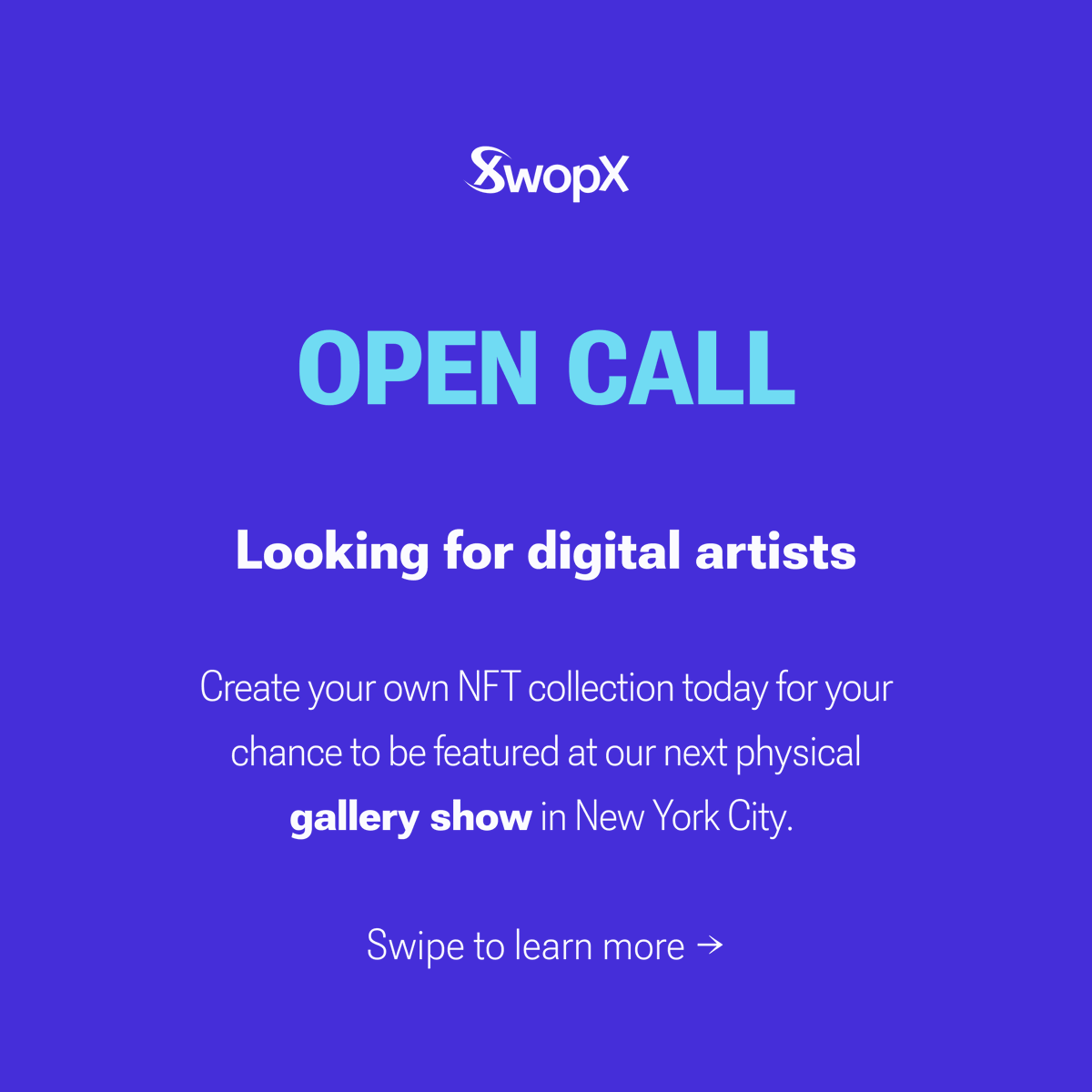 SwopX3's tweet photo. 🎨 Calling all artists! 🎨🌟 Learn to build a NFT collection with Layerz, our NFT creation tool.  Drop a collection on https://t.co/a9Zkn63Wu5 to join the creative revolution! Questions? Email us at relations@swopx.com .

#SWOPX #NFT #CreativeCommunity #Artists https://t.co/FJcukYSlcD