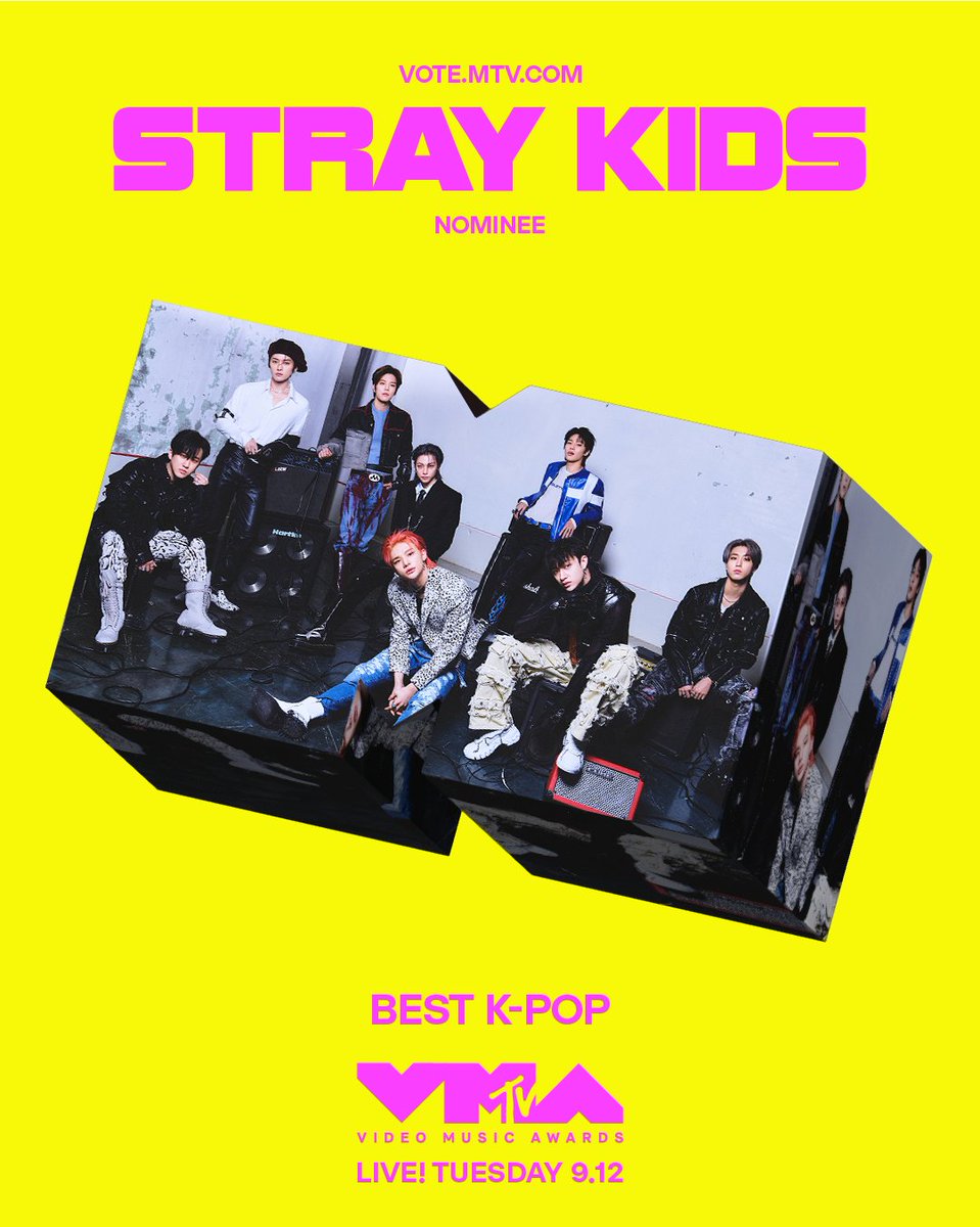 MTV's tweet image. @Stray_Kids congratulations on your #VMA nomination 🚀 let's get voting at vote.mtv.com!!