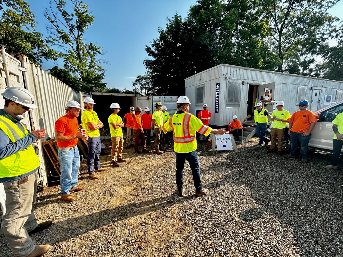 Today our team had the opportunity to walk an active construction site with Michigan Occupational Safety & Health Administration (MIOSHA) professionals to learn safety tips & tricks in real time! We believe once you #TakeAStandForSafety, you will #BuildSomethingBetter