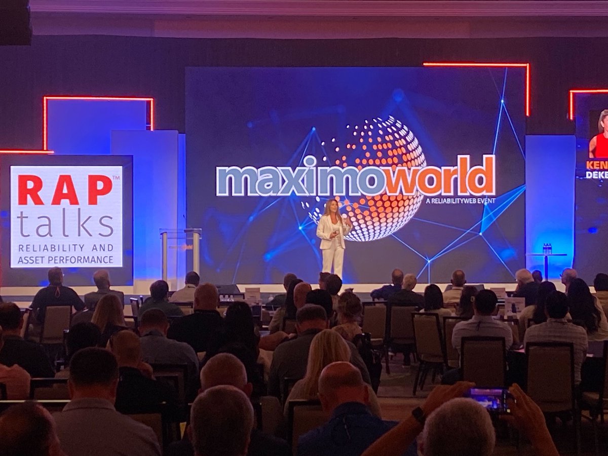 IBMwatsonx's tweet image. .@IBM VP, ESG &amp;amp; Asset Management Kendra Dekeyrel takes the stage at #MaximoWorld2023, examining how #AI and #automation maximizes operational efficiency, technician productivity and asset reliability.