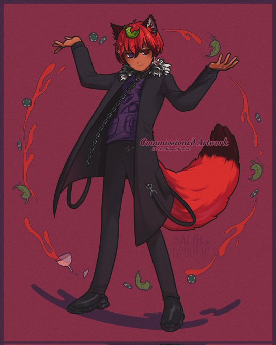 「raccoon tail red hair」 illustration images(Latest)