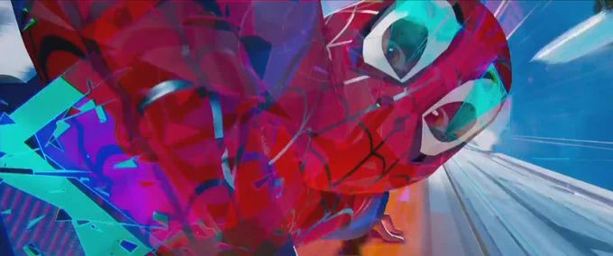 It's a really fast shot and a blink & you miss moment, but many eagle-eyed fans have correctly pointed out that Miles reverts back briefly to his Stan Lee spidy suit from the first film when he gets hit by the inter-dimensional glitch.  #SpiderManAcrossTheSpiderVerse
