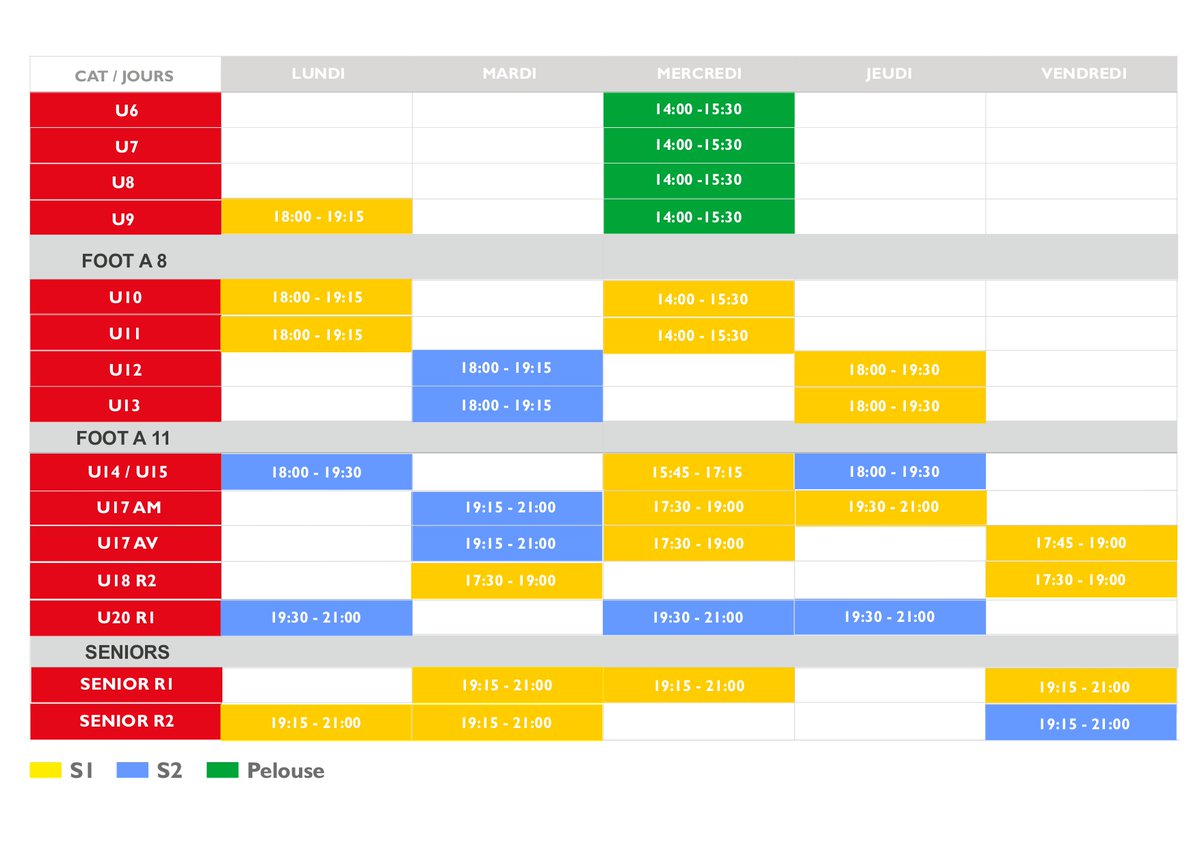 AsFabregues's tweet photo. / ASF Club. Saison 2023/24 🟥🟨

⭐️ Planning ⭐️

🏟️ Découvrez les créneaux des entrainements des différents pôles pour cette saison!
🟥🟨 Sang &amp; or 🟥🟨 https://t.co/bunxBQFwd4